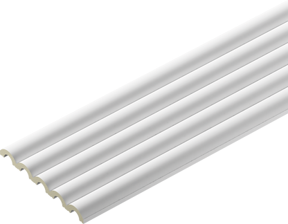 Стеновая панель THALIA04 155x14 мм, матовый белый, цвет Cezar, 2,80 м