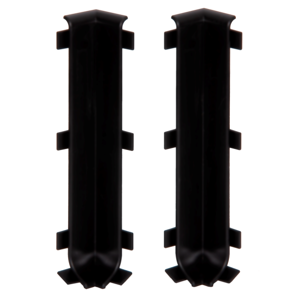 Narożnik wewnętrzny do listwy przypodłogowej 100mm 1kpl=2szt Cezar Czarny RAL9005 Mat