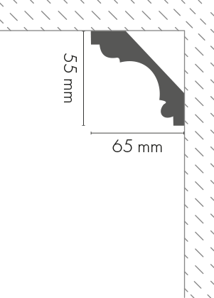 LGZ-02 Cezar White decorated cornice strip 2.40 m