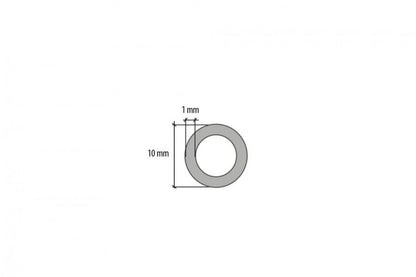Rura aluminiowa okrągła 10x1mm Cezar Naturalny surowy 2m
