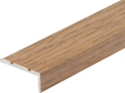 Узкий алюминиевый лестничный профиль 25x10 мм Cezar Oak Hamilton Mat 1,35 м