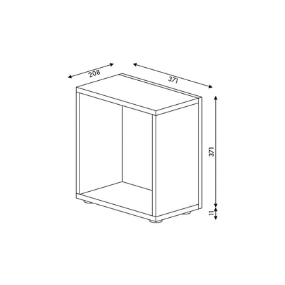 CLICKform shelf BOX208 [1 set = 4 pcs (back + top + side x 2)] MURSO White RAL9003 [L] semi-matt varnish
