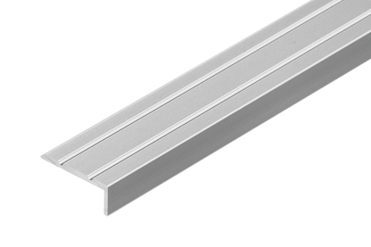 Profil schodowy aluminiowy wąski 25x10mm Cezar Srebrny Mat 1m