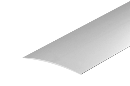 Oval aluminum threshold profile 80x5.1mm glued Cezar Silver Matt 1m