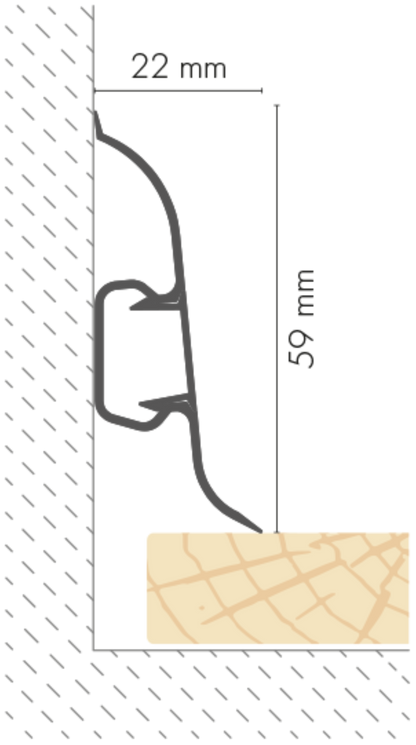 Narożnik zewnętrzny+RAK do listwy przypodłogowej Classic 22x59mm 1kpl=2szt(NZ+RAK) Cezar Dąb Country Mat