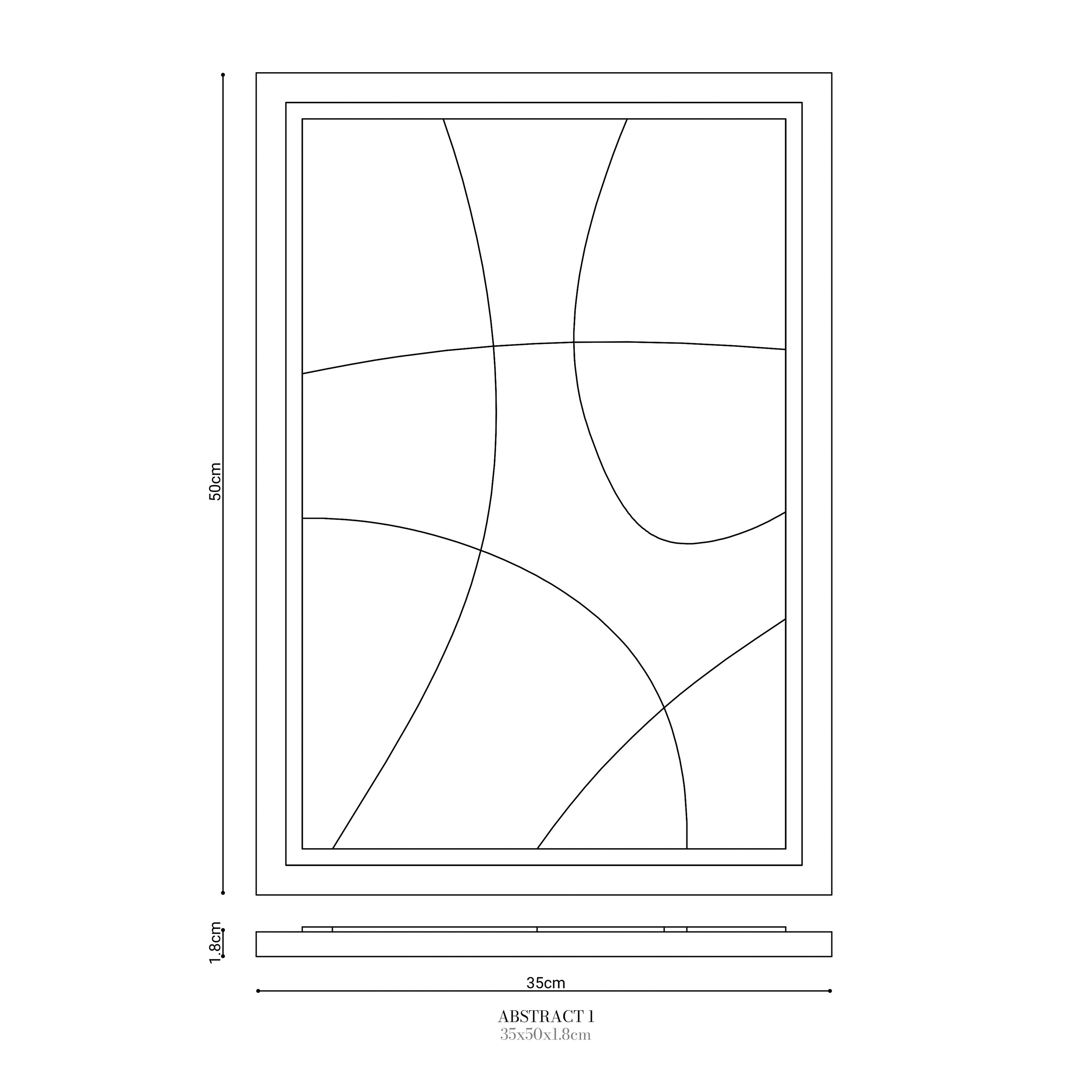 Wall Decor 500x700x18mm ABSTRACT 1 MURSO Bianco