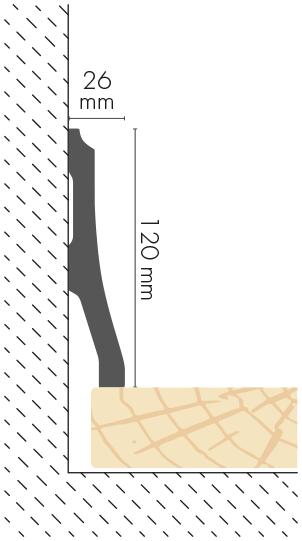 Listwa przypodłogowa LPC-34 119x16mm Cezar Biały RAL9003 Połysk 2,44m