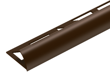 External PVC tile profile 10mm Cezar Dark Brown RAL8028 Matt 2.50m