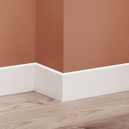 Плинтус LPC-52 100x14 мм, цвет Cezar White, глянцевый RAL9003, длина 2,44 м.