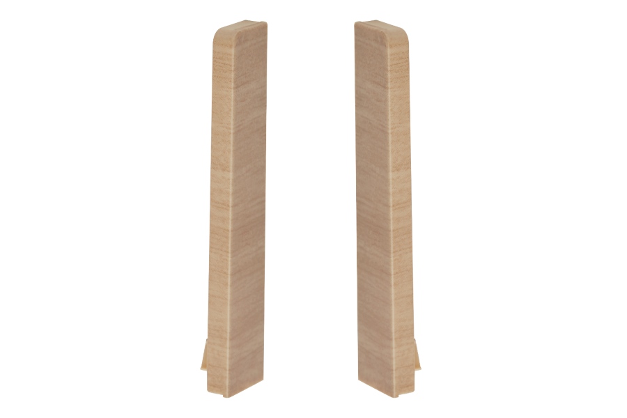 End caps for MASTERLINE skirting board 13x80mm 1 set = 2 pcs (L+R) Cezar Honey amber Mat