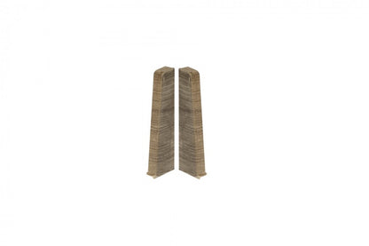 Торцевые заглушки для плинтуса Hi Line 23,4x75 мм, 1 комплект = 2 шт. (левая + правая) Cezar RockyKanada Mat