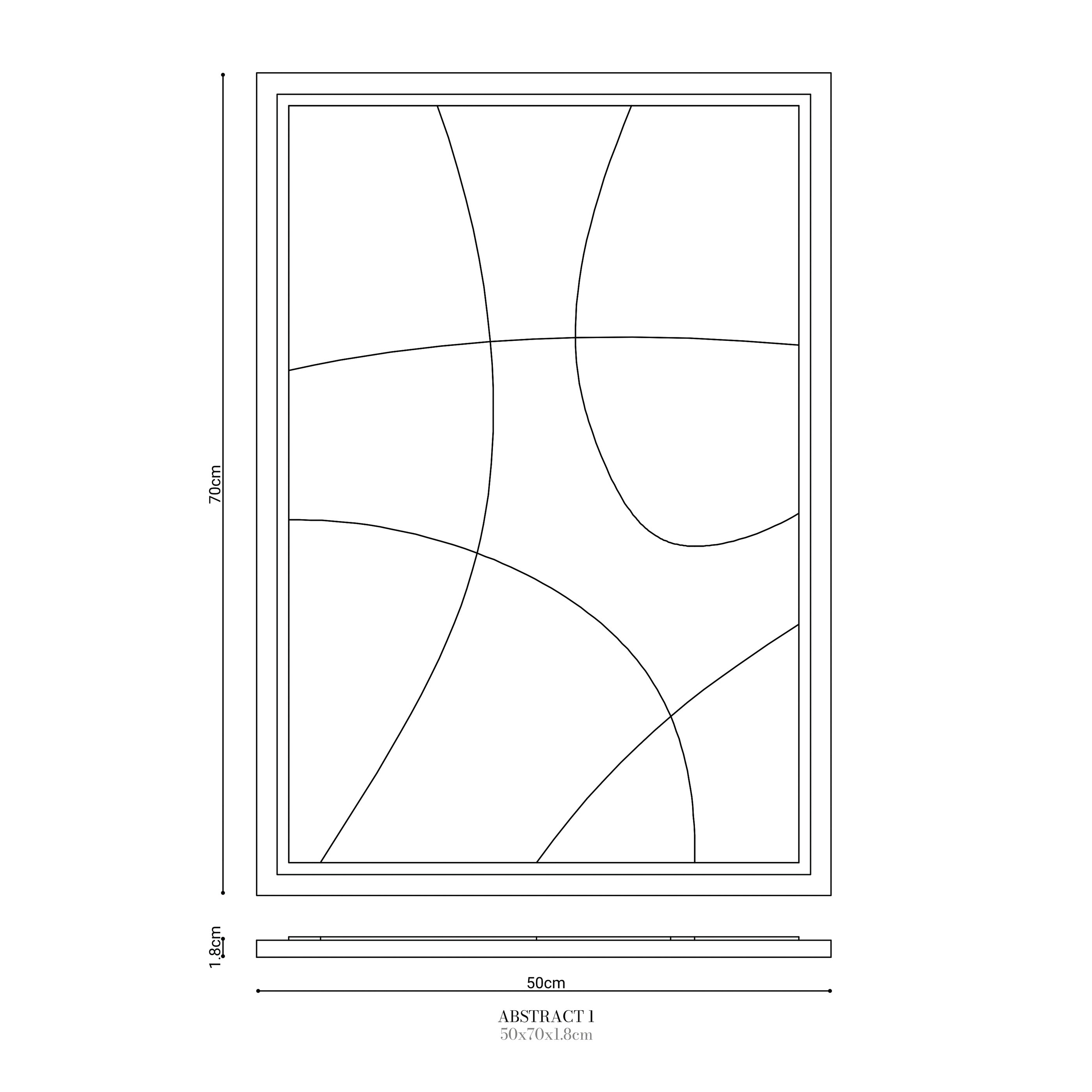 Wall Decor 500x700x18mm ABSTRACT 1 MURSO Bianco