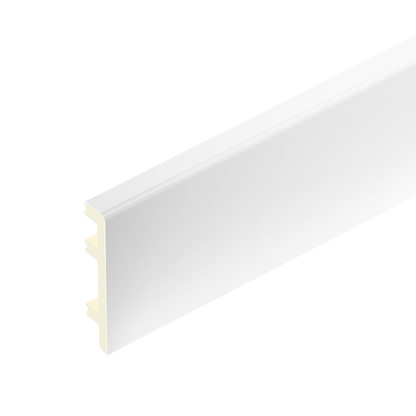 Status Line PVC skirting board 80x15mm Cezar White RAL9003 semi-matt 2.20m