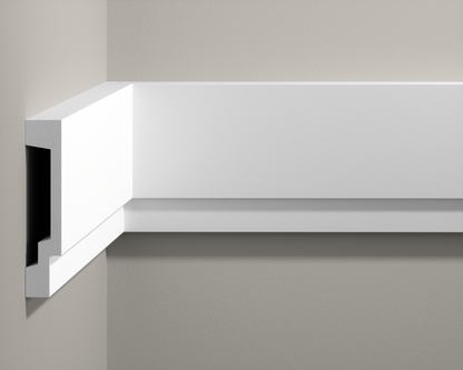 Listwa naścienna gładka LNG-24 klejona Cezar Biały Mat 2,40m