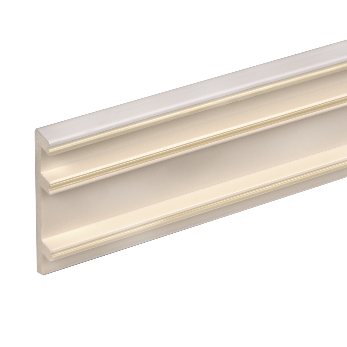 Skirting board PVC Status Line 80x15mm glued CEZAR White RAL9003 matt 2.20m