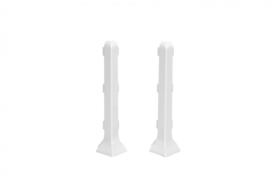 Narożnik zewnętrzny do listwy przypodłogowej 80mm 1kpl=2szt Cezar Biały RAL9003 Mat