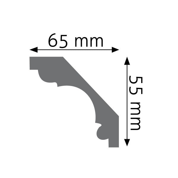 Listwa gzymsowa zdobiona LGZ-02 Flex Cezar Biała 2,40m