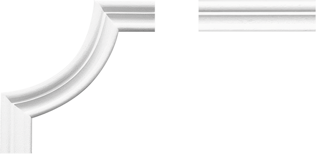 Corner for smooth wall strip 07-1 Cezar White