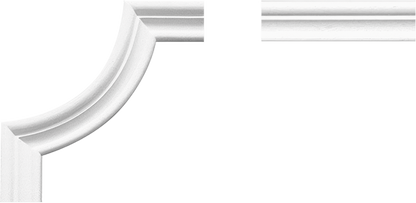 Corner for smooth wall strip 07-1 Cezar White