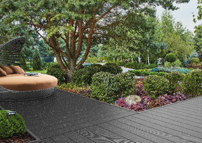 PVC garden board 180x30mm Cezar Dark Gray RAL7021 2.20m