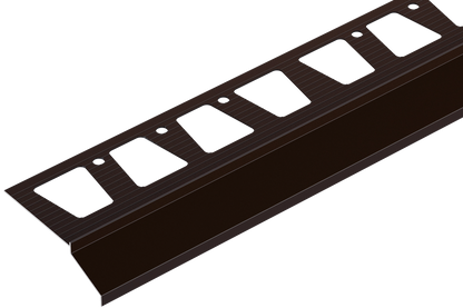 Okap balkonowy 32,2x101,8mm Cezar Brąz Czekoladowy RAL8019 Połysk 2m