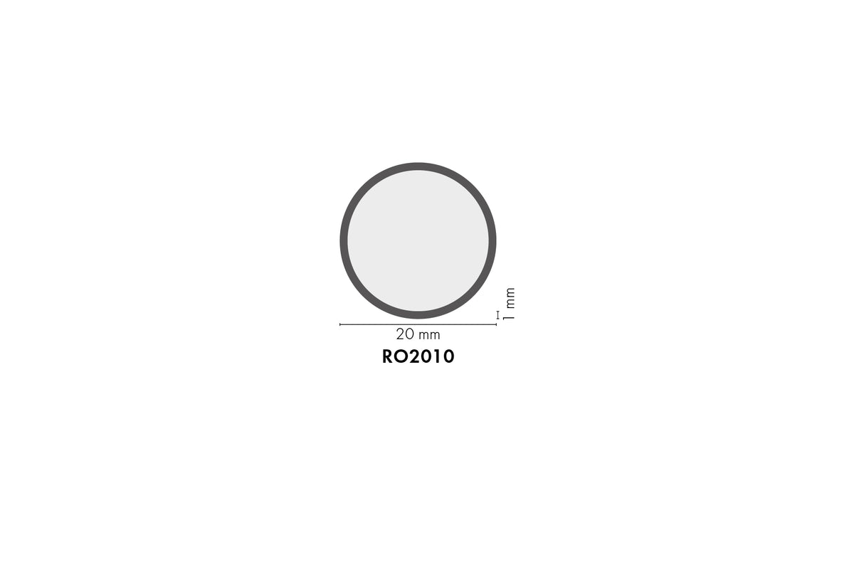Rura okrągła aluminiowa 20x1,5mm Cezar Srebrny mat 1m
