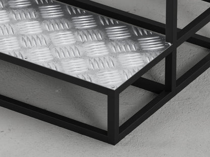 Łącznik 2-kierunkowy do rury czterokątnej 20x20x1,2mm Cezar Czarny RAL9005 mat
