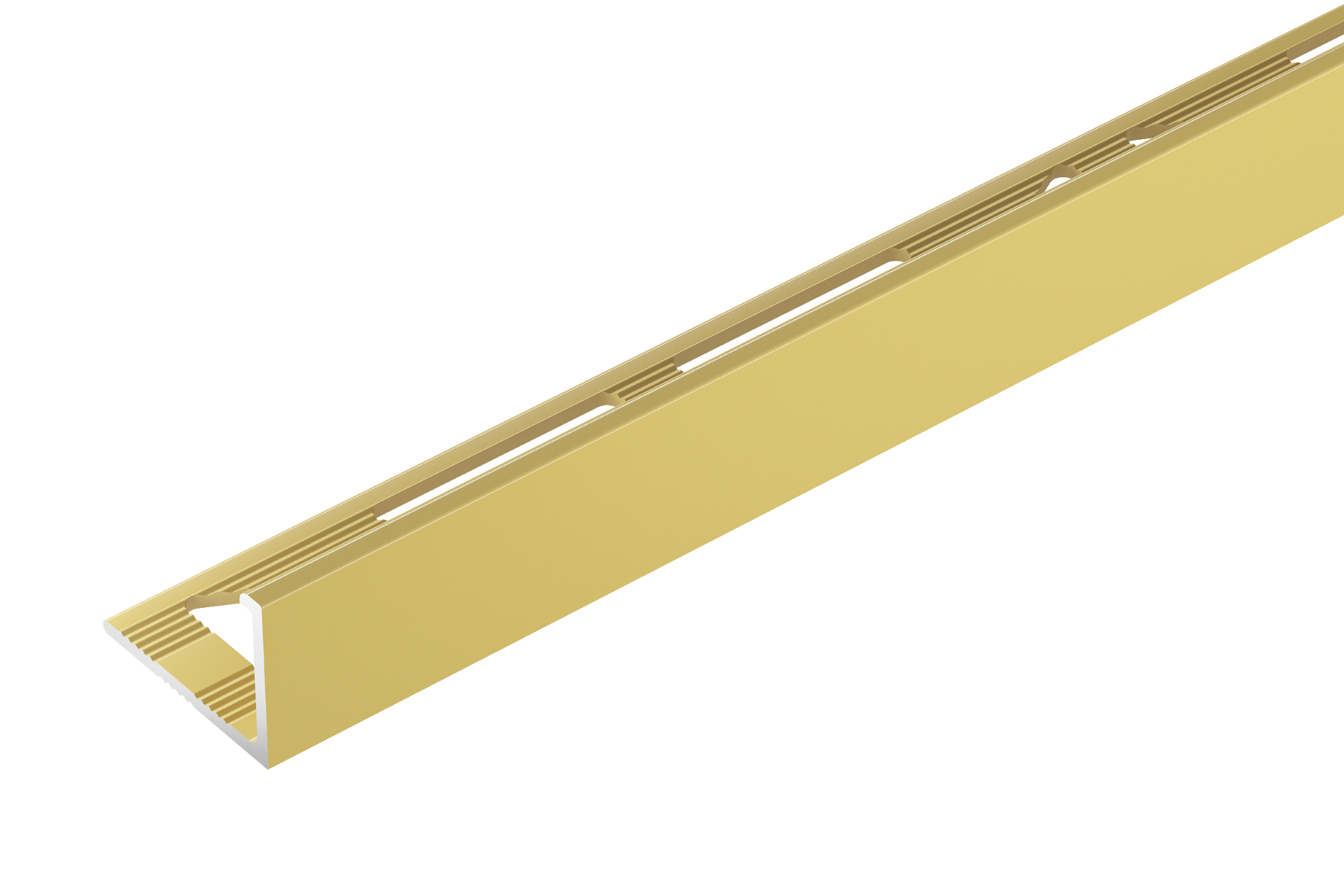 Profil do glazury aluminiowy narożny 10mm Cezar Złoty Mat 2m