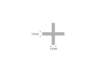 Krzyżyki do glazury uniwersalny 1,5mm Cezar Mat