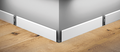 MDF skirting board 60x11mm 1 set = 2 pcs (cut 45 stx2) Cezar White RAL9003 semi-matt 2.20m