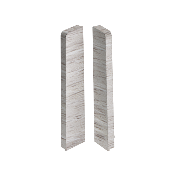 End caps for MASTERLINE skirting board 13x80mm 1 set = 2 pcs (L+R) Cezar Atlantyk Mat