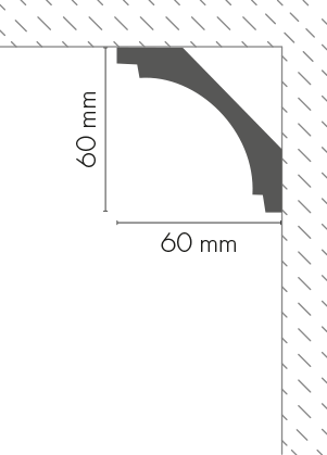 Listwa gzymsowa gładka LGG-14 Cezar Biała 2,40m