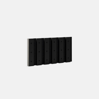 CLICKform panel mini 384mm + 6x lamel z gniazd. MURSO Czarny RAL9005 Mat 0,19m