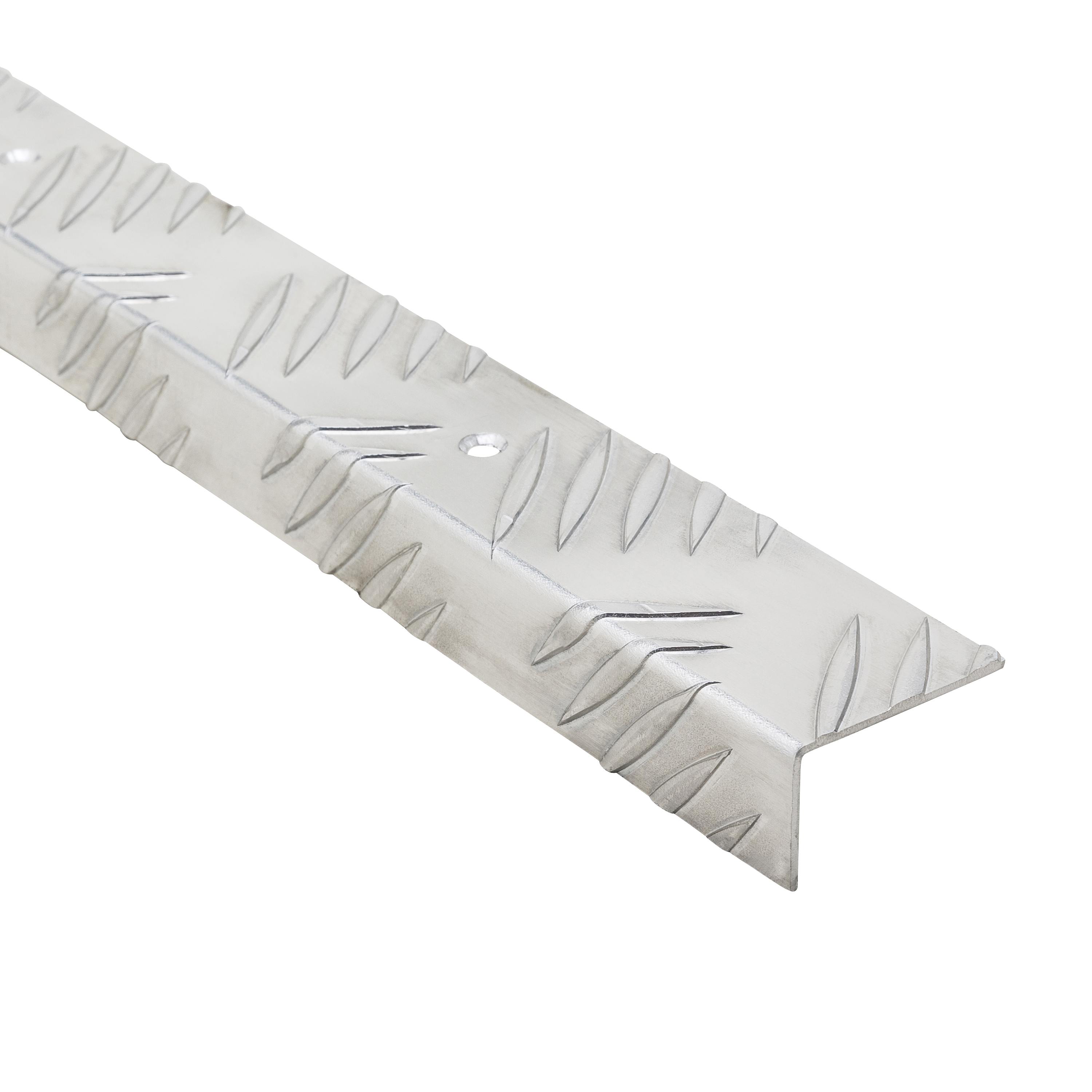 Kątownik aluminiowy schodowy ryż 40x25x1,5mm (moc.2 wkręty) Cezar Naturalny  2m