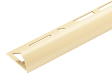PVC external tile profile 12mm Cezar Ivory RAL1015 Matt 2.50m