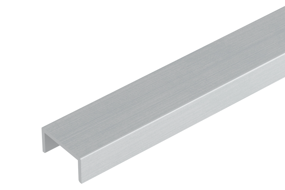 Forma U aluminiowa 20x10x2mm Cezar Srebrny Mat 1m