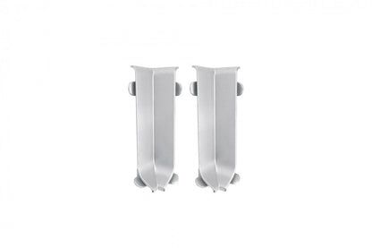 Narożnik wewnętrzny do listwy przypodłogowej 59mm 1kpl=2szt Cezar Srebrny Mat