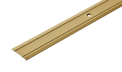 Flat aluminum threshold profile 30mm Cezar Gold Matte 2m