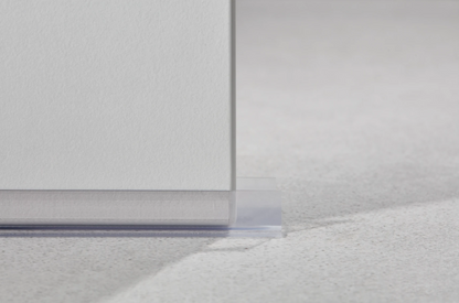 Cezar PVC skirting seal Transparent Matt 3m