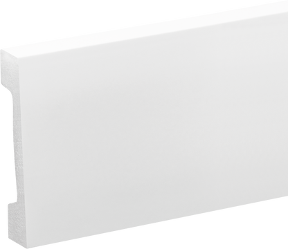 Плинтус LPC-28 79x16 мм, матовый белый, цвет Cezar, длина 2,44 м.