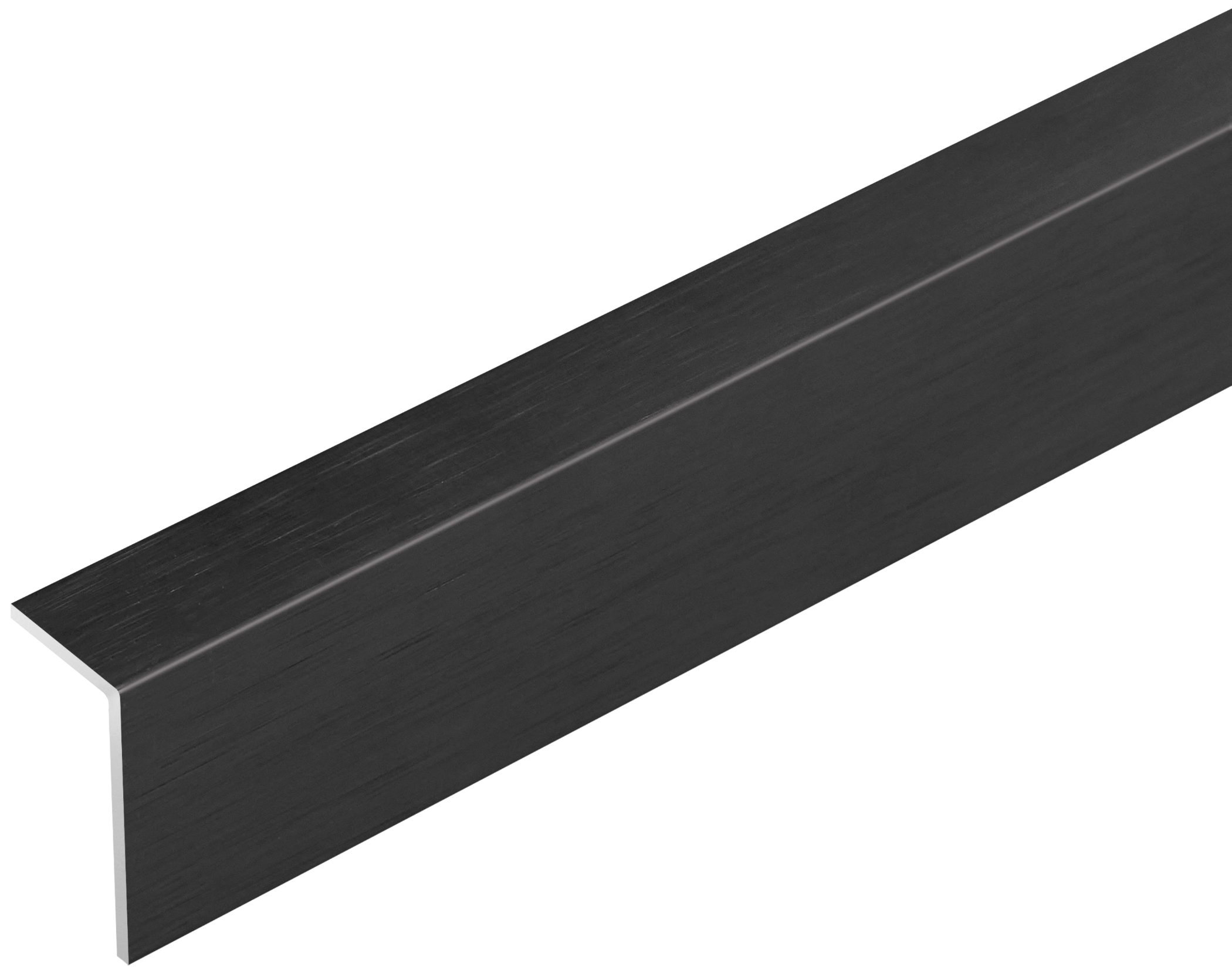 Kątownik aluminiowy 20x10x1mm Cezar Czarny Szczotkowany mat 1m