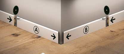 Listwa MDF przyp. LP 60x11mm R3 Narożnik gr. 11mm Cezar Biały RAL9003 Matowe 0,38m