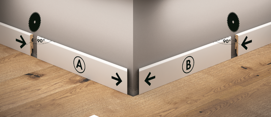 Listwa MDF przyp. LP 60x11mm R3 Narożnik gr. 11mm Cezar Biały RAL9003 Matowe 0,38m