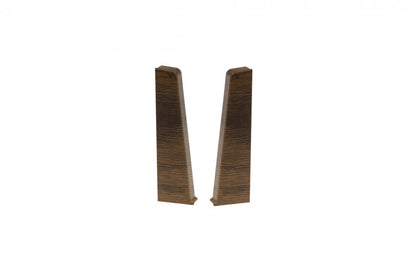 Торцевые заглушки для плинтуса Hi Line 23,4x75 мм, 1 комплект = 2 шт. (левая + правая) Cezar Oak Riverine Matt