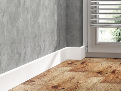 Status Line PVC skirting board 80x15mm Cezar Black RAL9005 matt 2.20m