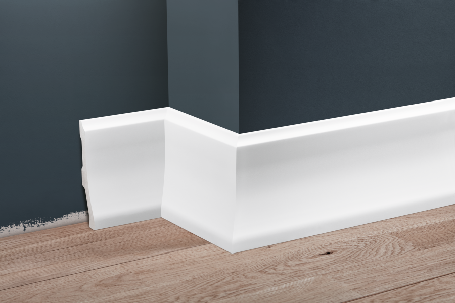 Listwa przypodłogowa LPC-34 120x26mm Cezar Biały Mat 2,44m