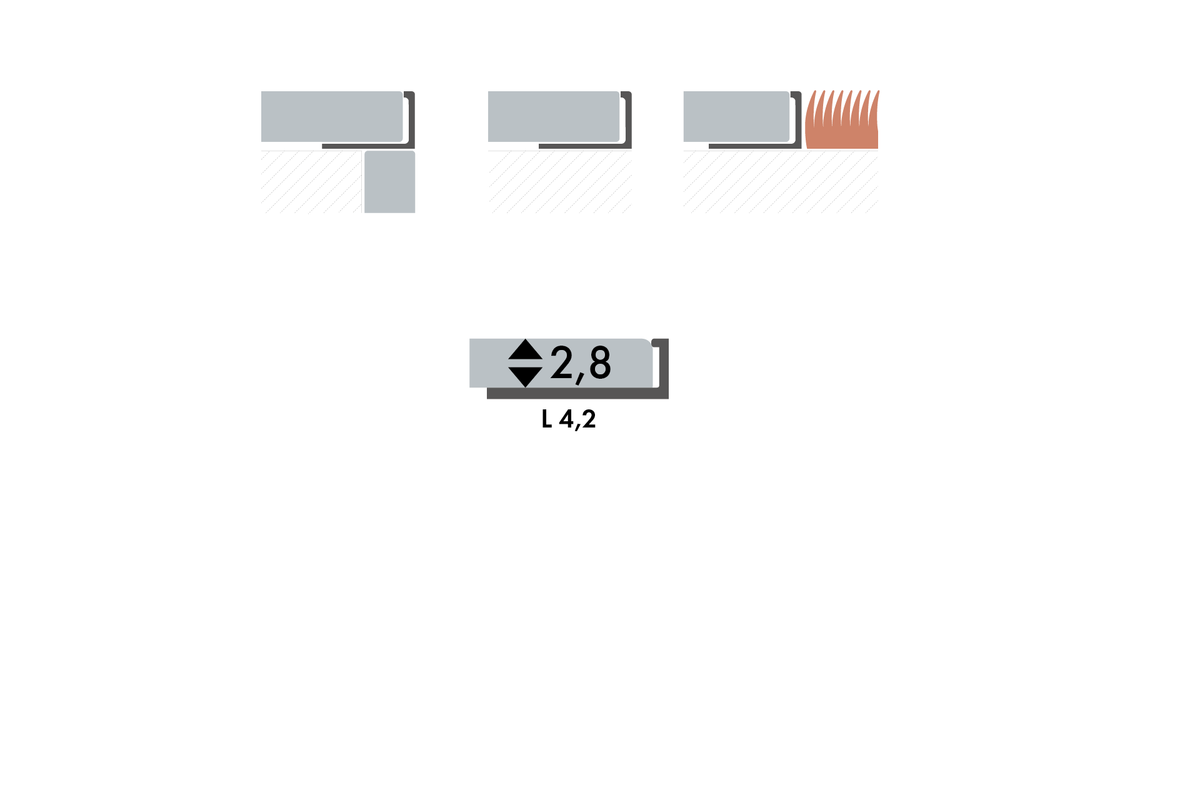 Profil do glazury aluminiowy narożny 4,2mm Cezar Naturalny 2,50m