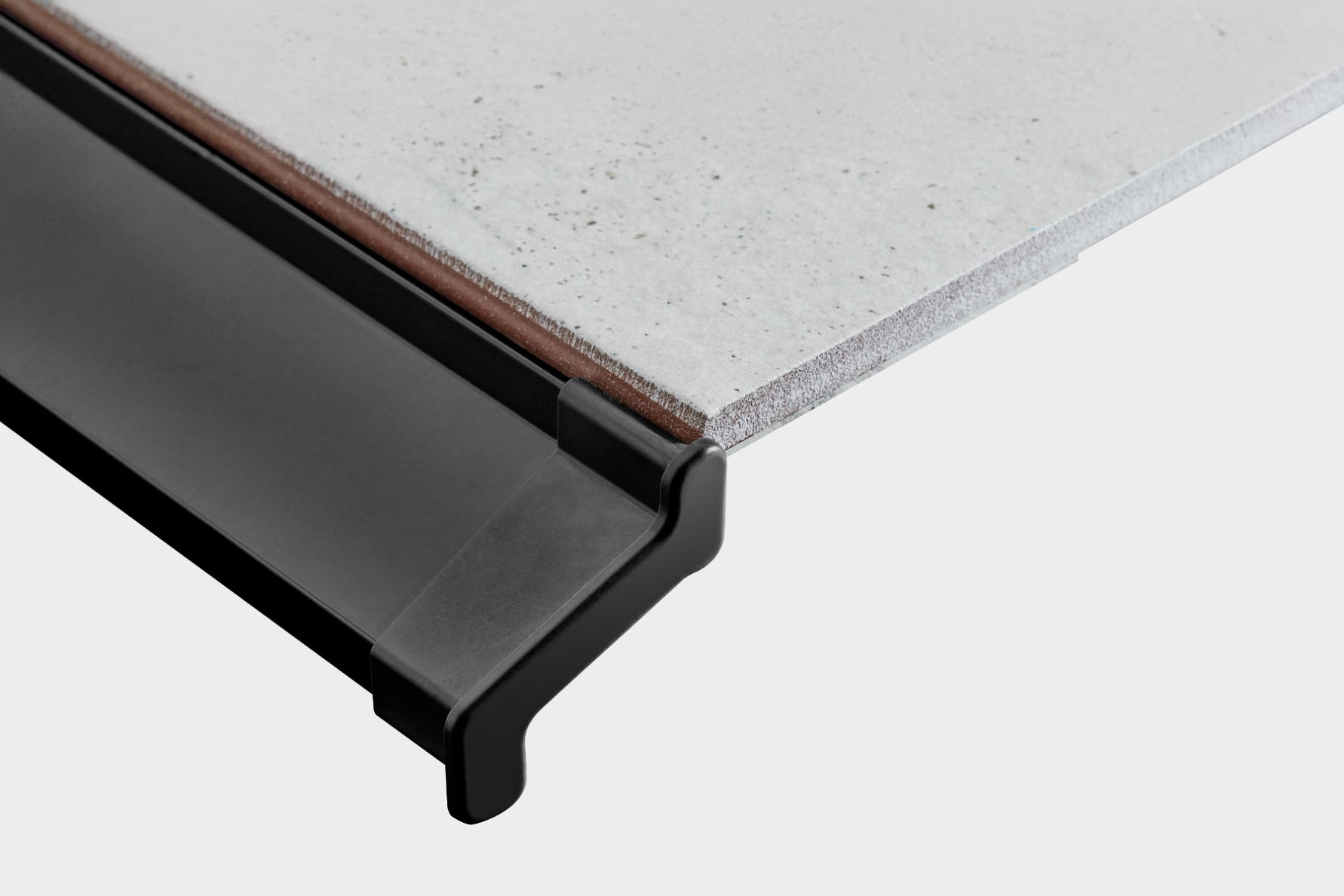 Zaślepki do okapu balkonowego 32,2x101,8mm 1kpl=2szt(L+P) CEZAR Czarny RAL9005 mat