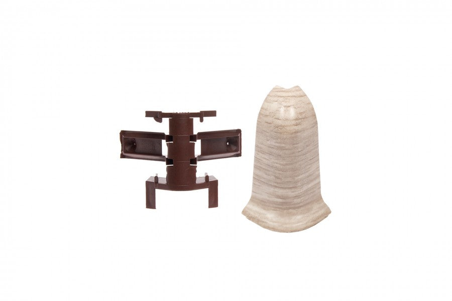 External corner + RAK for Classic skirting board 22x59mm 1 set = 2 pcs (NZ + RAK) Cezar Belfast Oak Matt