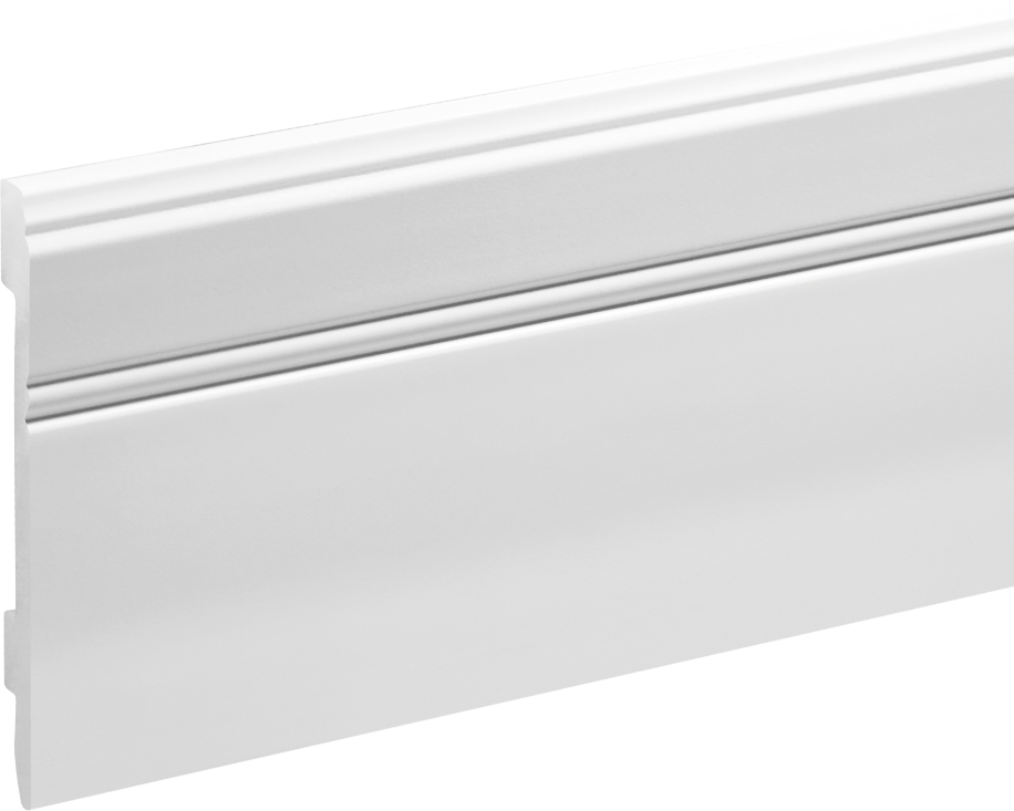 Listwa przypodłogowa LPC-18 107x12mm Cezar Biały Mat 2,44m